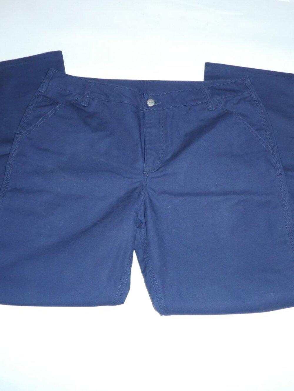 Carhartt Womens Rugged Professional Loose Fit Stretch Canvas Trousers - Navy